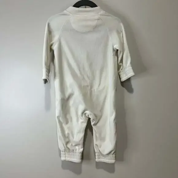 Nike Baby Girl Velour White Jumpsuit, Sz 12M - Picture 2 of 4
